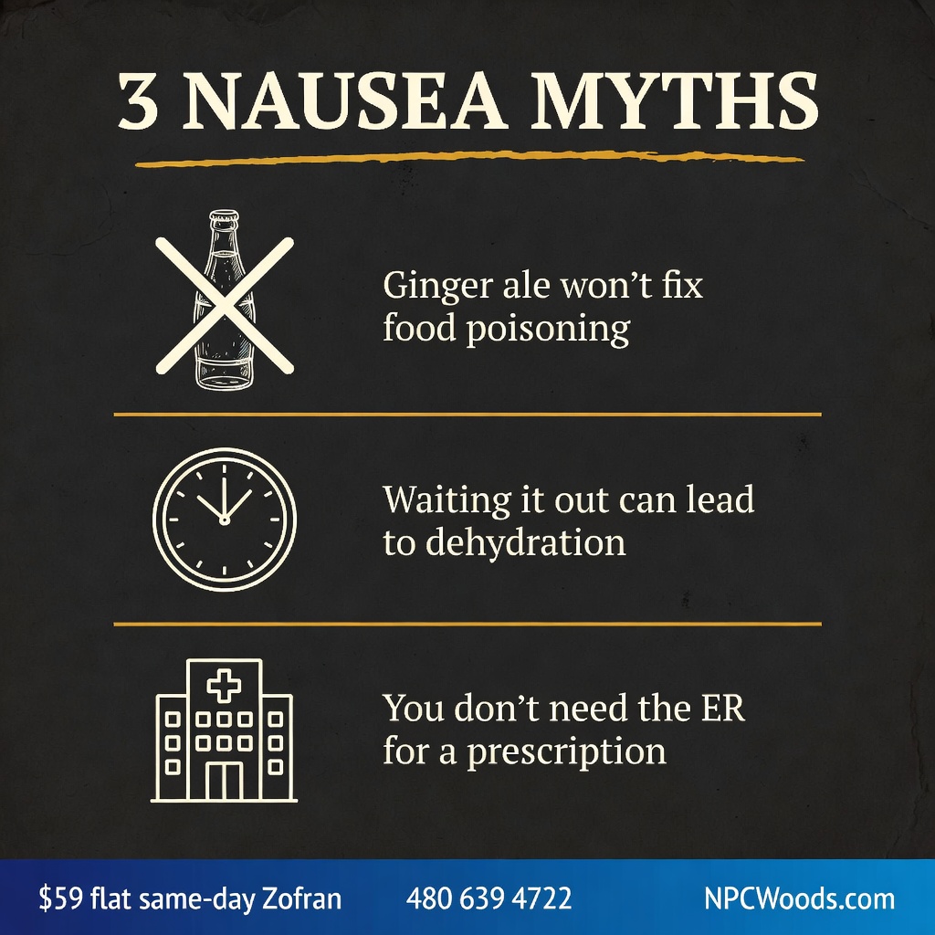 When to seek emergency care for nausea — vintage medical illustration